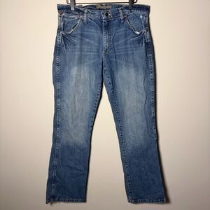 Wrangler Slim Boot Cut Jeans Men’s 32x32 Blue Denim 100% Cotton Western Cowboy
